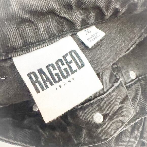 Ragged Priest Black Denim Jeans Carpenter Style Cargo Pants Size 26 - Picture 6 of 10